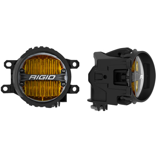 RIGID Industries Toyota Fog Mount Kit For 10-20 Tundra/4Runner 16-20 Tacoma With 1 Set 360-Series 4.0 Inch SAE Yellow Lights