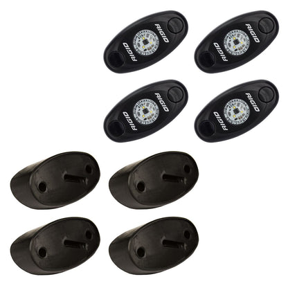 RIGID Industries Rock Light Kit Cool White Set of 4 Lights A-Series