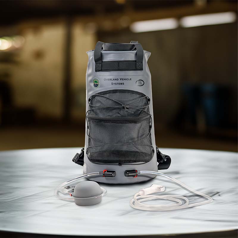 Overland Vehicle Systems Portable Camp Shower - 23 QT, Nozzle & Accessories