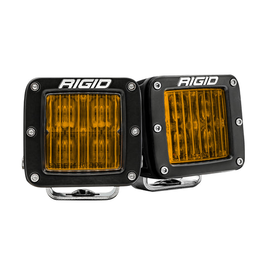 RIGID Industries SAE J583 Compliant Selective Yellow Fog Light Pair D-Series Pro Street Legal Surface Mount