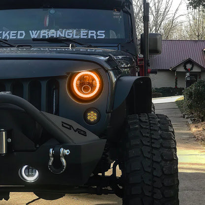 Oracle Switchback LED Halo Headlights – DRL & Turn Signal – Jeep Wrangler JK (2007–2018)