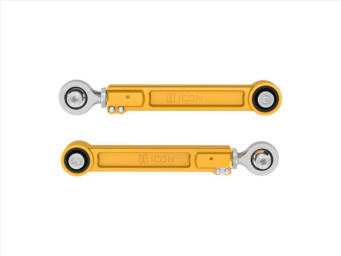 ICON 2022-2025 Toyota Tundra/2023-2024 Toyota Sequoia/2024-2025 Toyota Tacoma/2024 Toyota Land Cruiser 250 Series/2024 Lexus GX550, Rear, Billet Upper Link Kit, Gold Anodizing