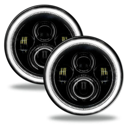 Oracle 7in. High Powered LED Headlights - NO HALO - Black Bezel