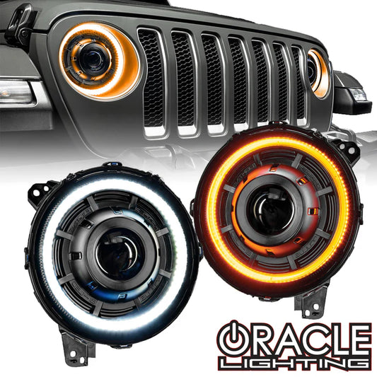 Oracle Lighting Oculus™ Switchback Bi-LED Projector Headlights for Jeep Wrangler JL/ Gladiator JT