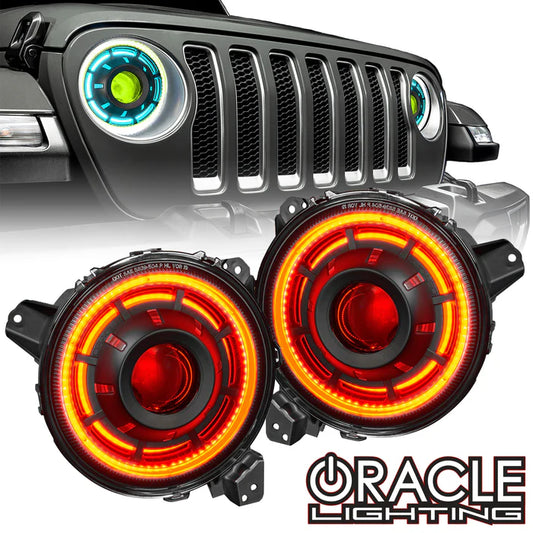 Oracle Lighting Oculus™ ColorSHIFT Bi-LED Projector Headlights for Jeep JL / Gladiator JT w/BC@ Controller