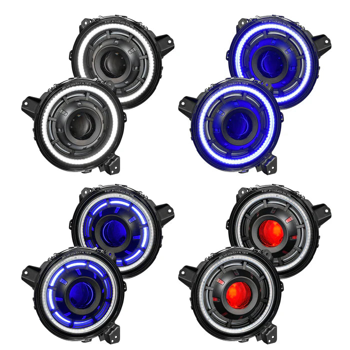 Oracle Lighting Oculus™ ColorSHIFT Bi-LED Projector Headlights for Jeep JL/JLU & JT w/BC@ Controller (2018-Present)