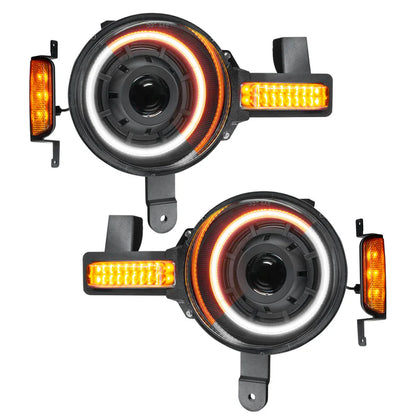 Oracle Lighting Oculus™ Bi-LED Projector Headlights – Ford Bronco (2021–Present) – Amber/White Switchback