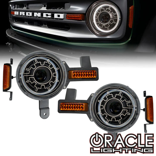 Oracle Lighting Oculus™ Bi-LED Projector Headlights for 2021+ Ford Bronco - Heated Lens