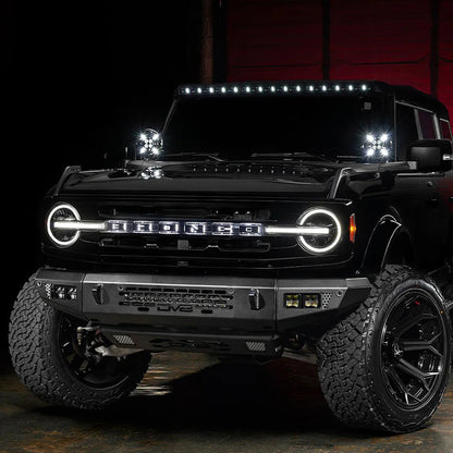 Oracle Lighting Integrated Windshield Roof LED Light Bar System for 2021+ Ford Bronco - Black