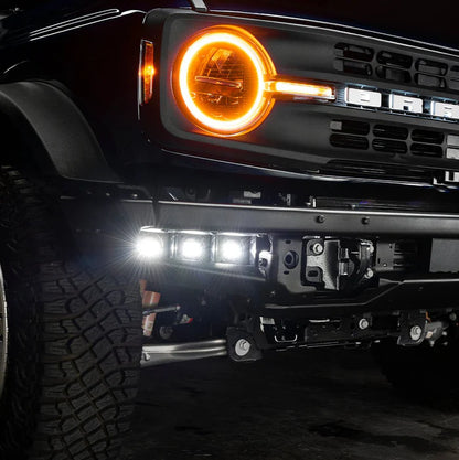 Oracle Lighting 2021-2025 Ford Bronco Triple LED Fog Light Kit for Steel Bumper