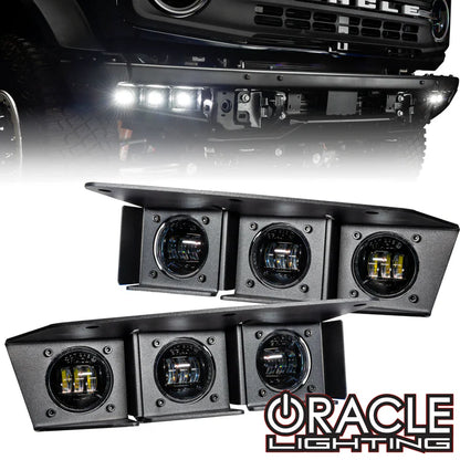 Oracle Lighting 2021-2025 Ford Bronco Triple LED Fog Light Kit for Steel Bumper