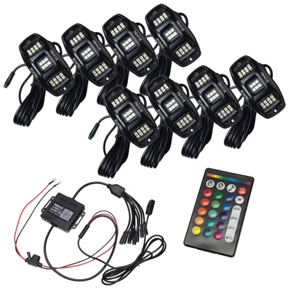 Oracle Lighting ColorSHIFT RGB+W Underbody Wheel Well Rock Light Kit (8 PCS)