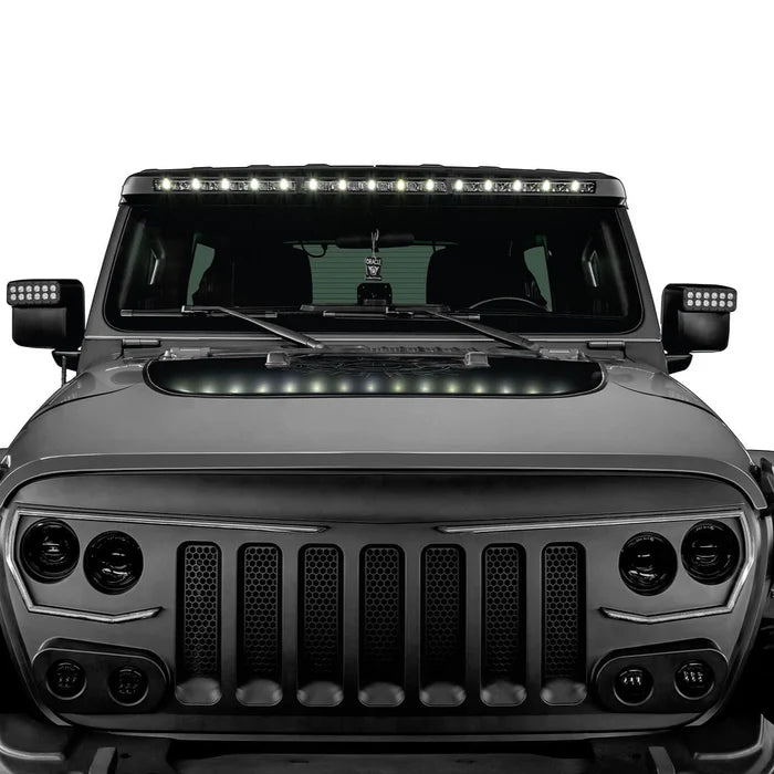 Oracle Lighting Integrated Windshield Roof LED Light Bar System for Jeep Wrangler JL & Gladiator JT