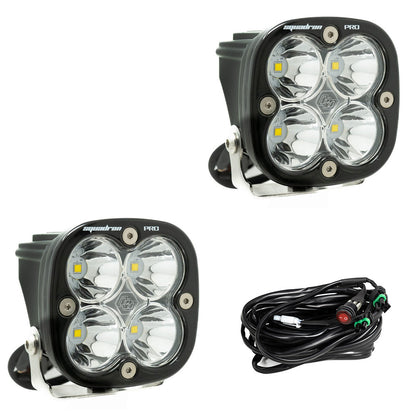 Baja Designs Clear Spot Squadron Pro Black LED Auxiliary Light Pod Pair