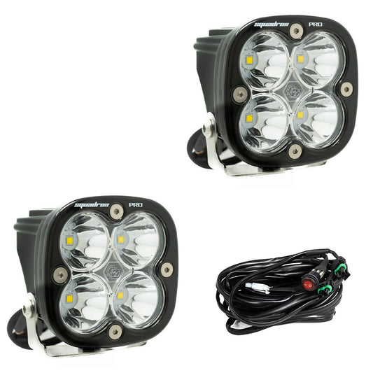 Baja Designs Clear Spot Squadron Pro Black LED Auxiliary Light Pod Pair