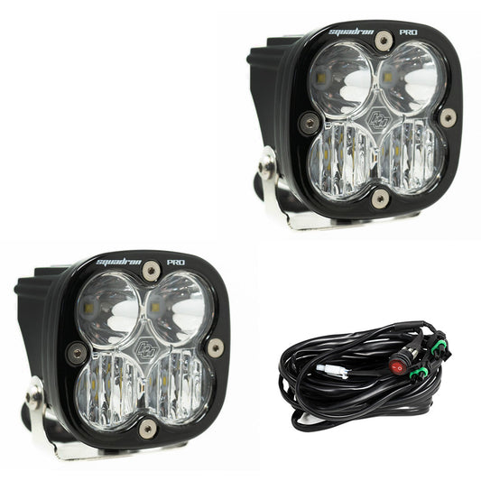 Baja Designs Squadron Pro Black LED Auxiliary Clear Light Pod Pair