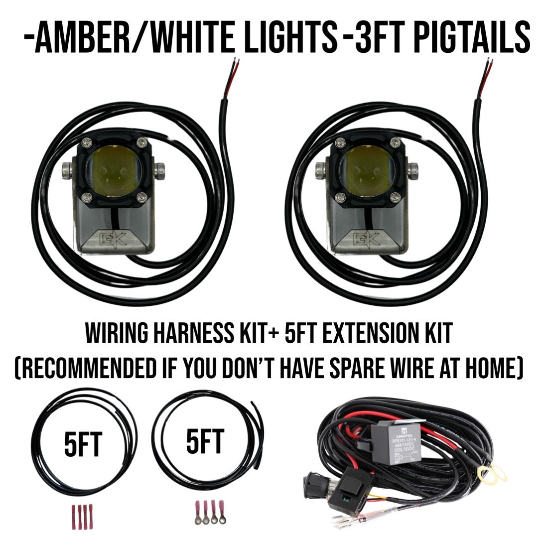 GateKeeper Off-Road "Easy Switch" 3 Function LED Amber/White Pod Lights