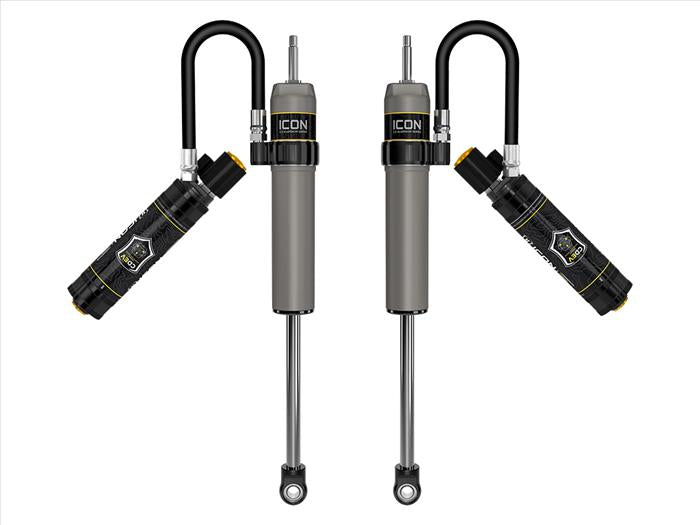 ICON 2017-2022 Ford Super Duty 4WD. Front 2.5 VS Remote Reservoir Shocks w/CDEV, 7" Lift, Pair