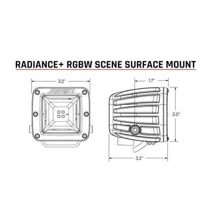 RIGID Industries Radiance Plus Scene RGBW Surface Mount Pair