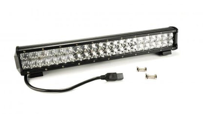 20.0 Inch LED Light Bar Chrome Series Double Row Straight Combo Flood/Beam 120W DT Harness 10,800 Lumens Adjustable Base Mounts Southern Truck Lifts