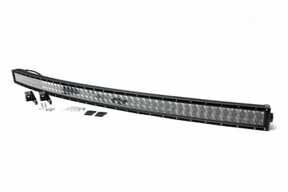 52.0 Inch LED Light Bar Double Row Curved Chrome Series Combo Flood/Beam 300W DT Harness 27,000 Lumens Southern Truck Lifts