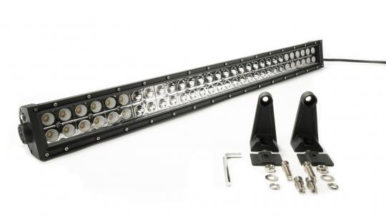 30.0 Inch Amber/White LED Light Bar Double Row Straight Combo Flood/Beam 72W DT Harness 79904 10,800 Lumens Southern Truck Lifts