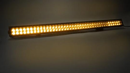 50.0 Inch Amber/White LED Light Bar Double Row Straight Combo Flood/Beam 72W DT Harness 79904 18,000 Lumens Southern Truck Lifts