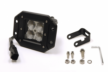 Southern Truck Lifts 3.0 X 3.0 Inch 16W Square Flush Mount LED Light Flood Beam 1,440 Lumens Each