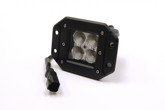 3.0 X 3.0 Inch 16W Square Flush Mount LED Light Spot Beam 1,440 Lumens Each Southern Truck Lifts