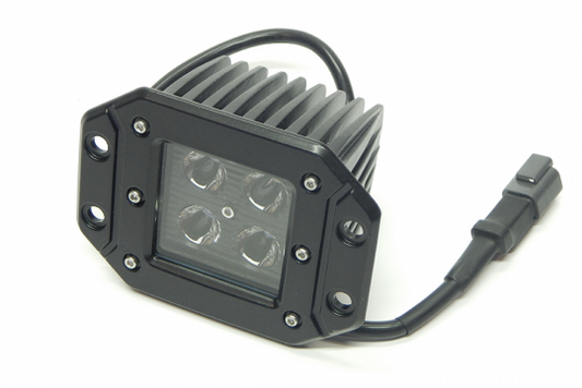 Southern Truck Lifts 3.0 X 3.0 Inch 16W Square Flush Mount LED Light Flood 1,440 Lumens Each Black Series