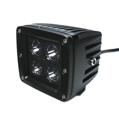 3.0 Inch Square Cube Cree Spot Beam LED Lights Pair Black Series W/Harness 79903 Southern Truck Lifts