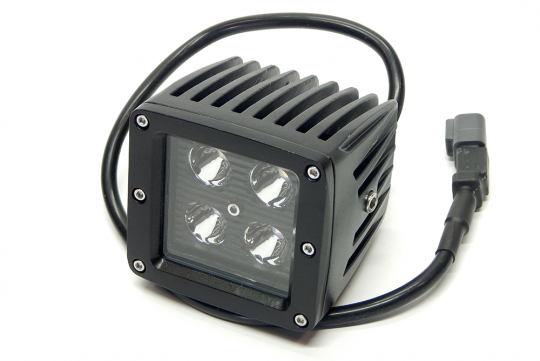 3.0 X 3.0 Inch 16W Cube LED Light Flood 1,440 Lumens Each Black Series Southern Truck Lifts