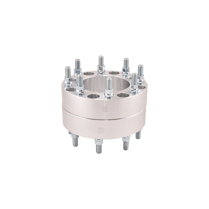 TrailFX Wheel Spacer - Silver Anodized 8x180mm 2 In Thick 125.60mm Hub Silver Alum Set Of 2