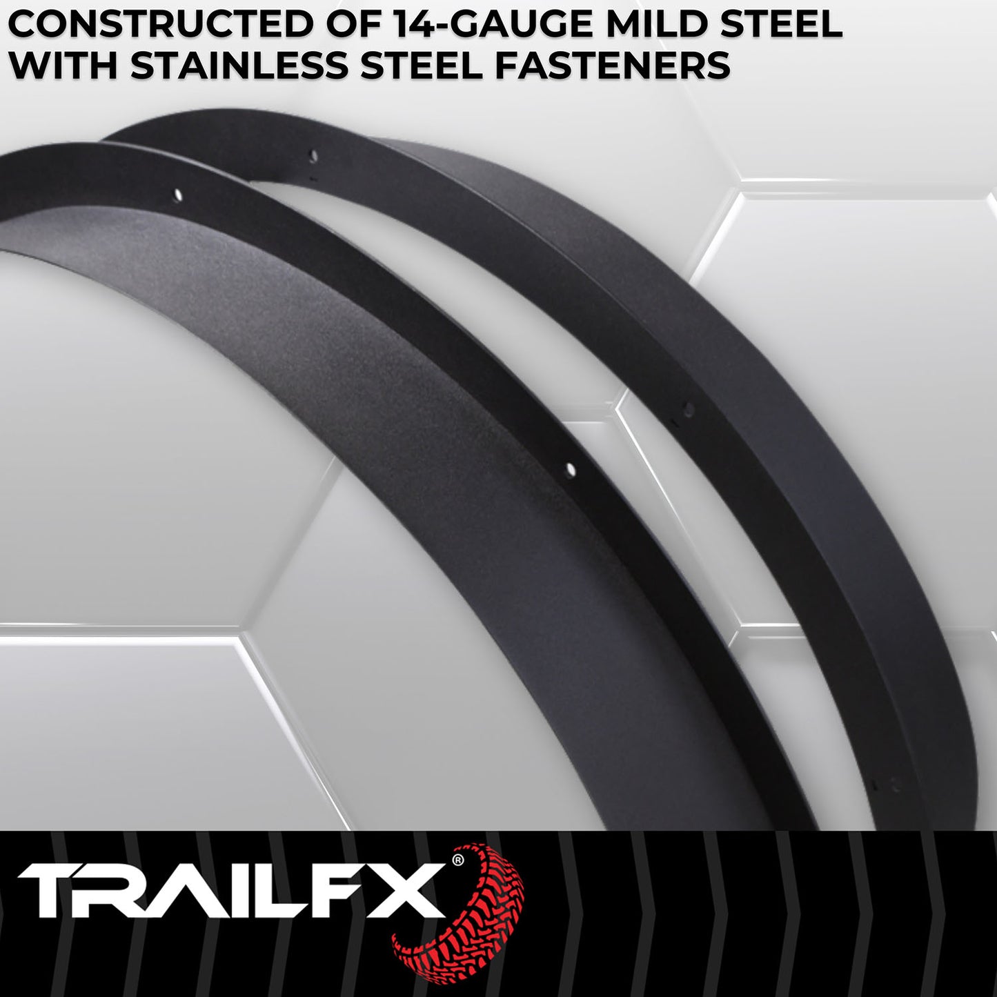 TrailFX Front Flat Fender Flares For 2021-2025 Bronco
