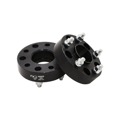 TrailFX Wheel Spacer 5x127 Mm/5x5.00 Inch Bolt Pattern 1-1/2 Inch Thickness - 71.50 Mm Hub Size - Black - Aluminum 6061-T6 - Set Of 2, Hub Centric