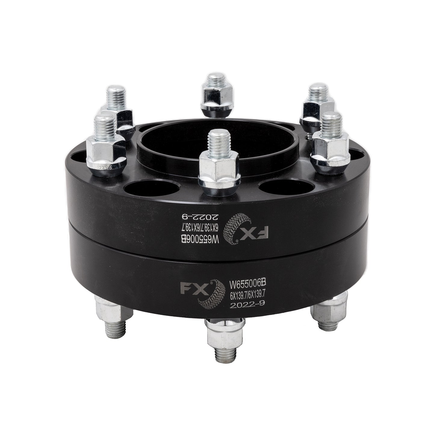 TrailFX Wheel Spacer 6x139.7 Millimeter/6x5.50 Inch Bolt Pattern Hub Centric - Black Anodized