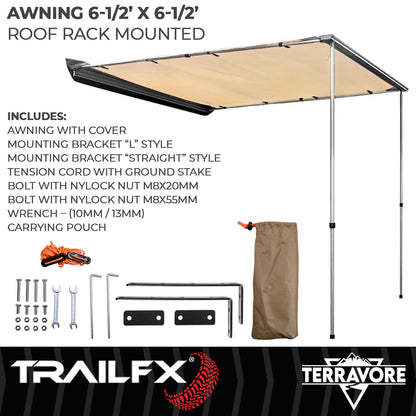 TrailFX Terravore Awning 6.5' x 6.5'