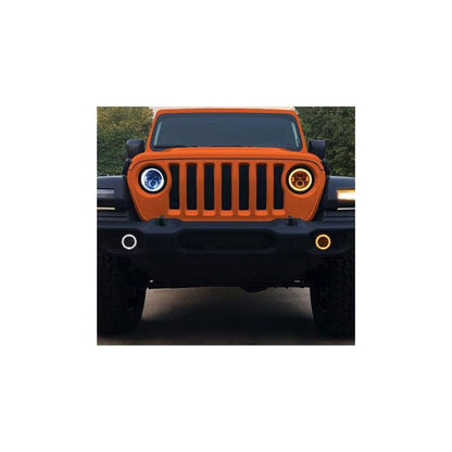 Quake LED 7in Headlights - White DRL Halo & Amber Turn Signals      JK/LJ/TJ/CJ