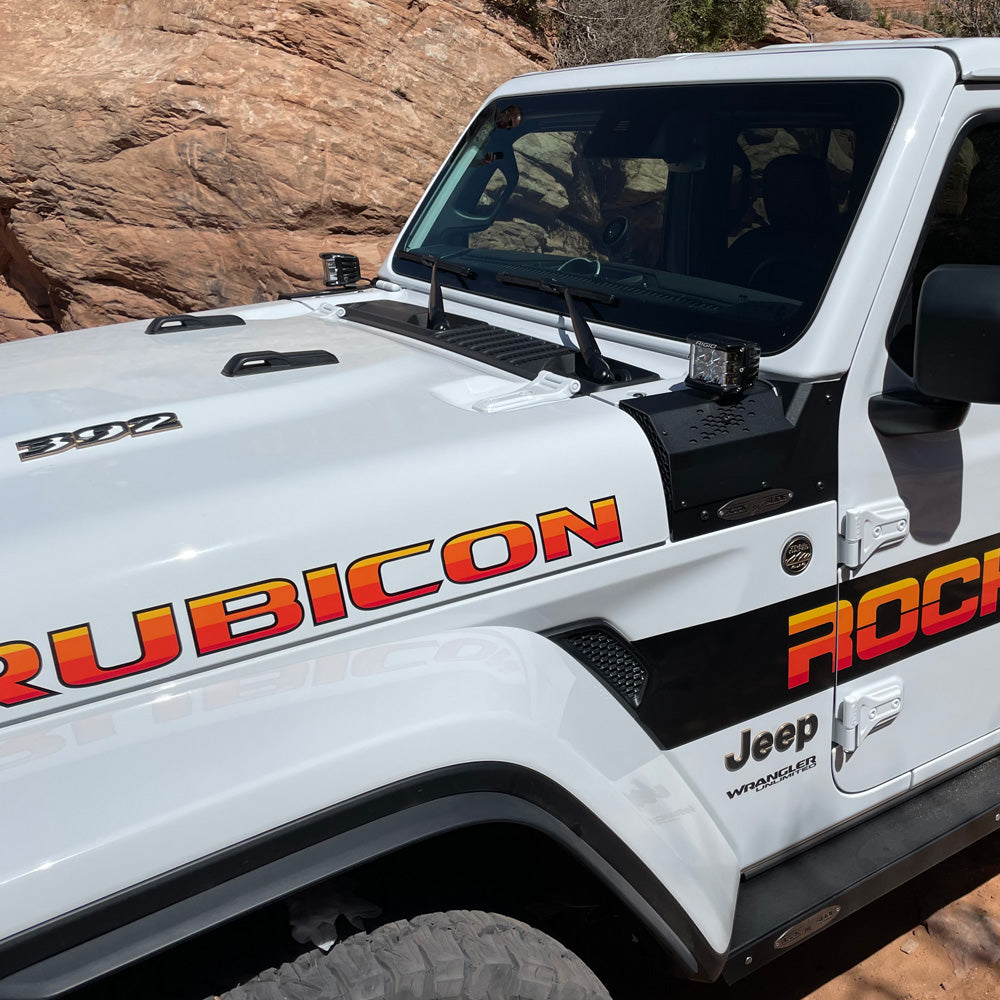 Rock Slide Engineering Jeep JL/JT Larger Cowl LED Light Pod Bracket
