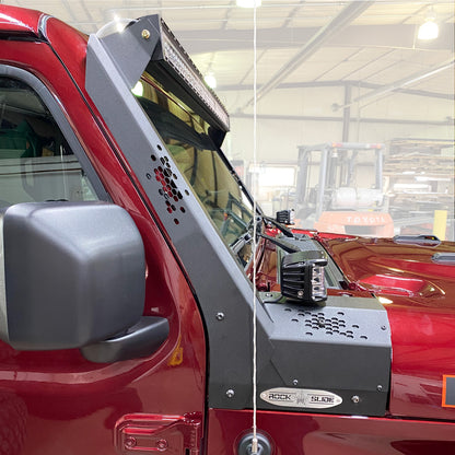 Rock Slide Engineering Jeep JL / JT Lower Larger Cowl LED Light Pod Brackets and Upper Bar Brackets