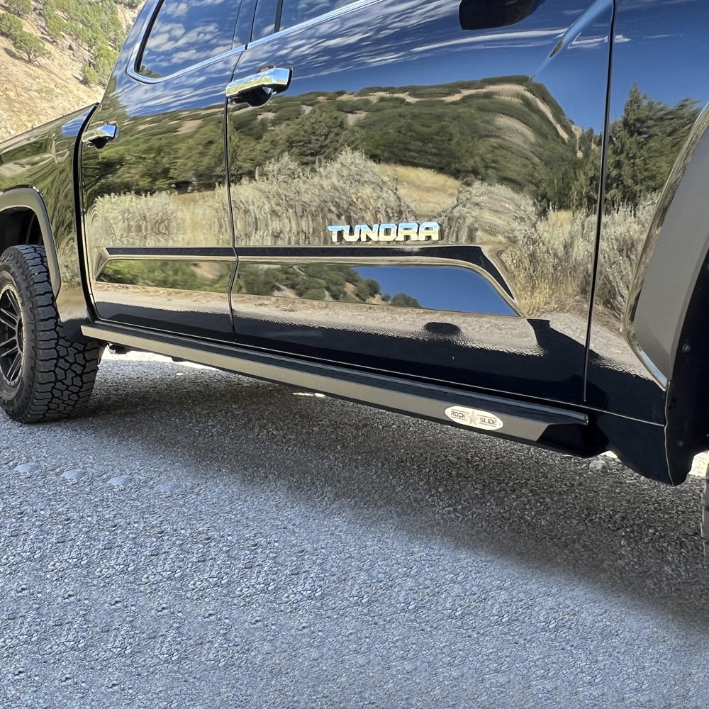 Rock Slide Engineering Tundra Rock Sliders For 22-24 Toyota Tundra Black Powdercoat Steel