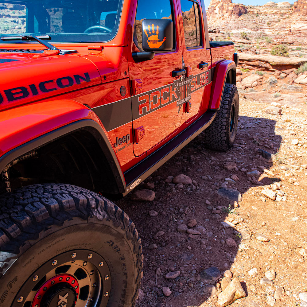 Rock Slide Engineering JT Gladiator Side Step Sliders For 20-23 Jeep Gladiator Set