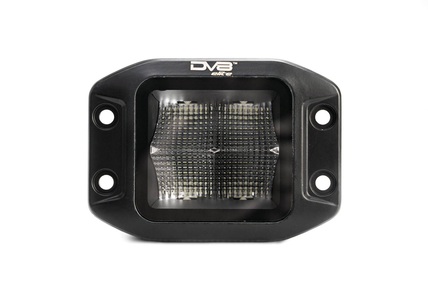 DV8 Offroad 3-Inch Elite Series LED Flush Mount Single Flood Pod Light