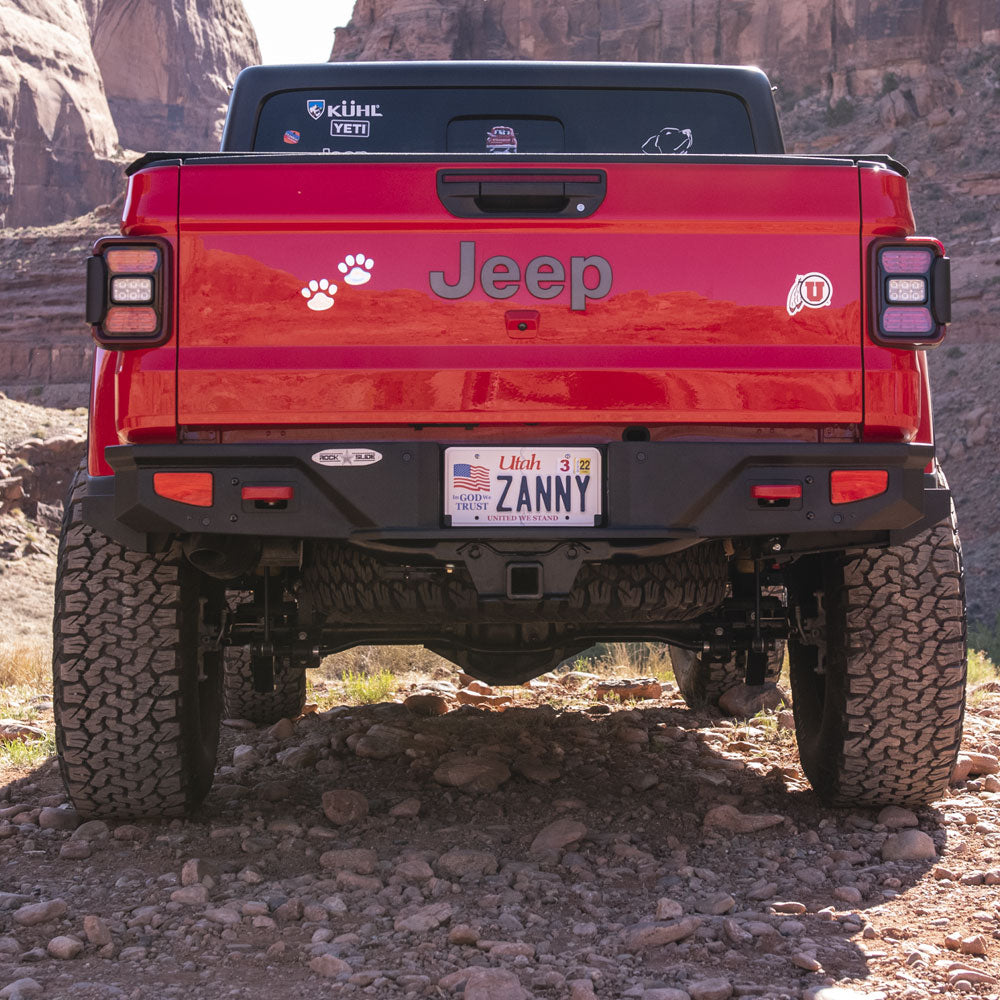 Rock Slide Engineering Gladiator Rear Rock Sliders for 20-Pres Jeep Gladiator JT Steel Powder coat
