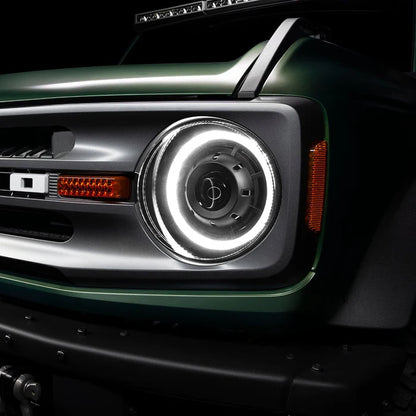 Oracle Lighting Oculus™ Bi-LED Projector Headlights – Ford Bronco (2021–Present) – White Halo
