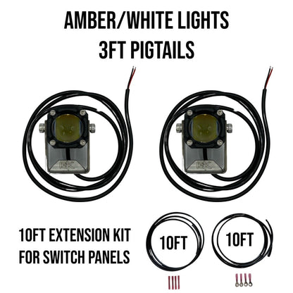GateKeeper Off-Road "Easy Switch" 3 Function LED Amber/White Pod Lights