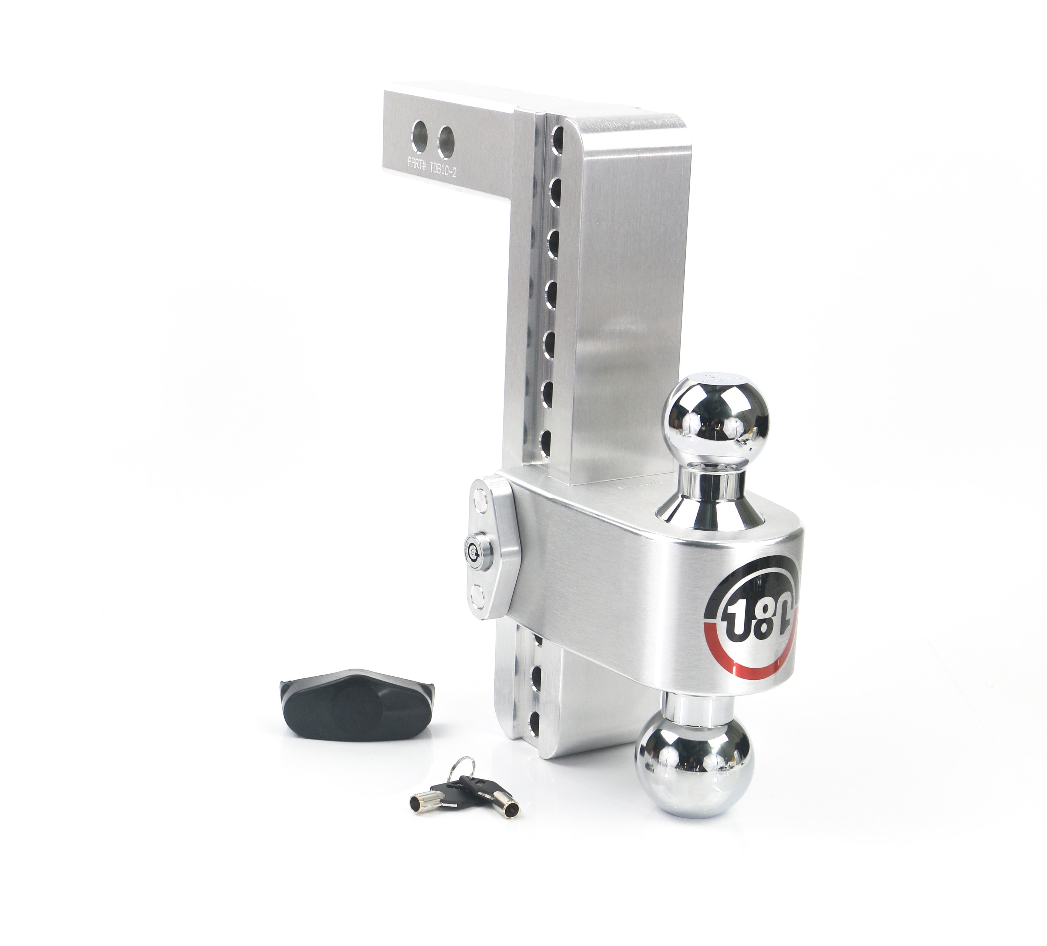 Weigh Safe 180 Hitch - Drop Hitch w/Chrome Steel Combo Ball - 10
