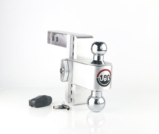Weigh Safe 180 Hitch - Drop Hitch w/Chrome Combo Ball - 6" Drop for 2" Shank