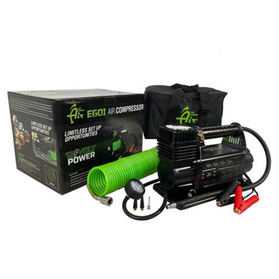 Overland Vehicle Systems EGOI Air Compressor System 5.6 CFM With Storage Bag, Hose & Attachments Universal