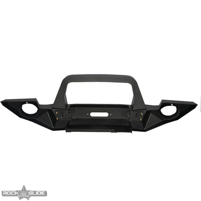 Rock Slide Engineering Jeep JK Full Front Bumper For 07-18 Wrangler JK With Winch Plate Bull Bar Black Powder coated Rigid Series